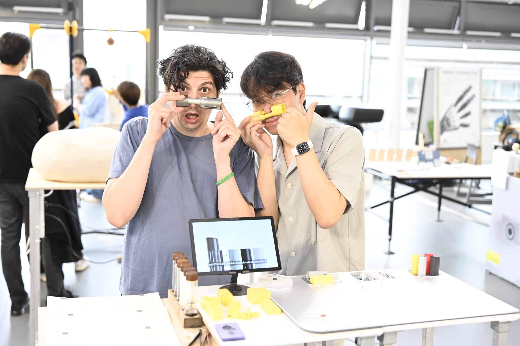Yang Liu with his tutor Dr. Spyros Bofylatos during a PINOCIO research session